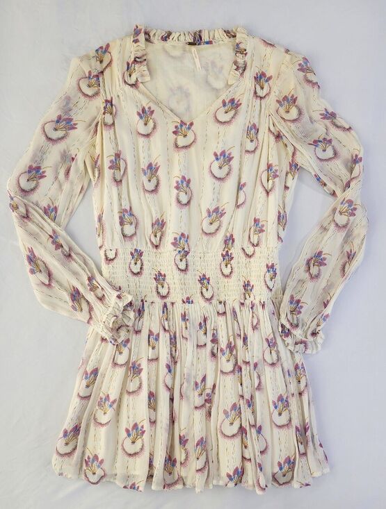 Free People Dresses & Skirts - Free People Dress Womens Small White Floral Bohemian Wild Horses Dream Catcher